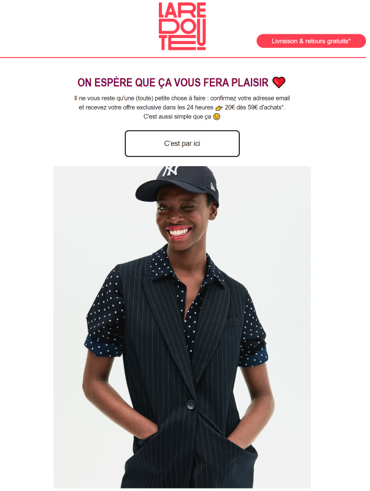 Double opt-in La redoute