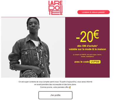 Double opt-in La Redoute